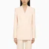 Loulou Studio Lahari Collarless Double-breasted Linen Blazer