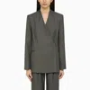 Loulou Studio Sandyato Single-breasted Grey Viscose Blazer