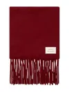 Loulou Studio Santo Fringed-edge Scarf In Red