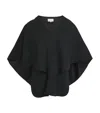 LOULOU STUDIO SATIN CAPE ARONA BLOUSE