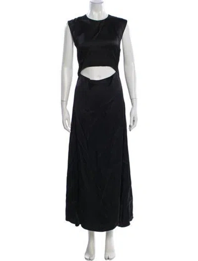 Pre-owned Loulou Studio Satin Long Dress In Blue