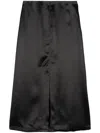 Loulou Studio Satin Midi Skirt In Black