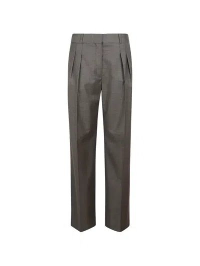 Loulou Studio Sbiru Pleated Straight-leg Trousers In Brown