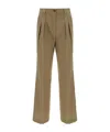 Loulou Studio Solo Light Flannel Twill Wide-leg Trousers In Brown
