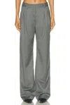 Loulou Studio Gray Wide Pants With Drawstring In Grey
