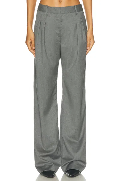 Loulou Studio Gray Wide Pants With Drawstring In Grey