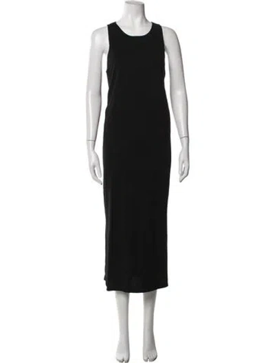 Pre-owned Loulou Studio Scoop Neck Long Dress In Black