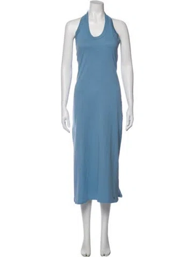 Pre-owned Loulou Studio Scoop Neck Long Dress In Blue