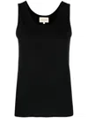 Loulou Studio Scoop-neck Ribbed-knit Tank Top In Black