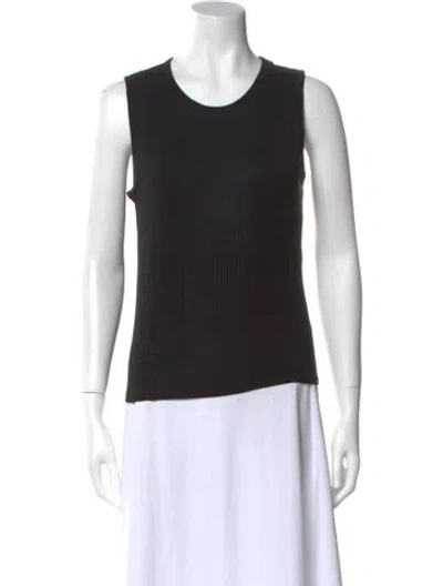 Pre-owned Loulou Studio Scoop Neck Sleeveless Top In Black