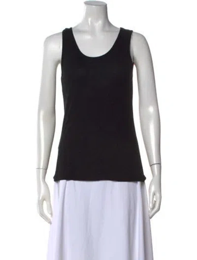 Pre-owned Loulou Studio Scoop Neck Sleeveless Top In Black