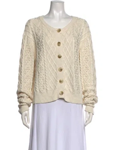 Pre-owned Loulou Studio Scoop Neck Sweater In Neutral