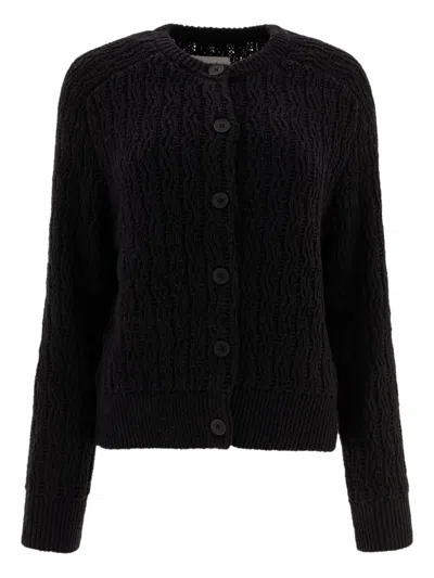 LOULOU STUDIO SEAN TEXTURED BUTTON CARDIGAN