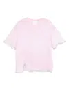 Loulou Studio Sequin-trim T-shirt In Pink