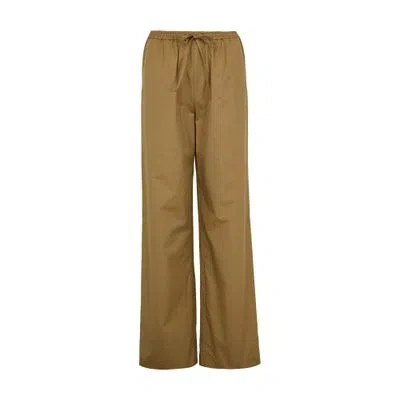 Loulou Studio Sero Elastic Waistband Pants In Beige