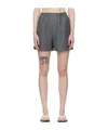 Loulou Studio Seto Viscose Blend Shorts In Fjord Grey
