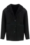 Loulou Studio Black Cirebo Shearling Jacket In Black