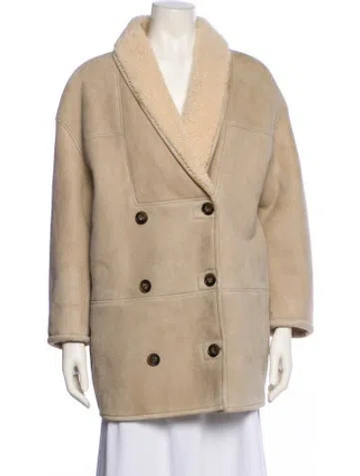 Pre-owned Loulou Studio Shearling Fur Coat In Neutrals