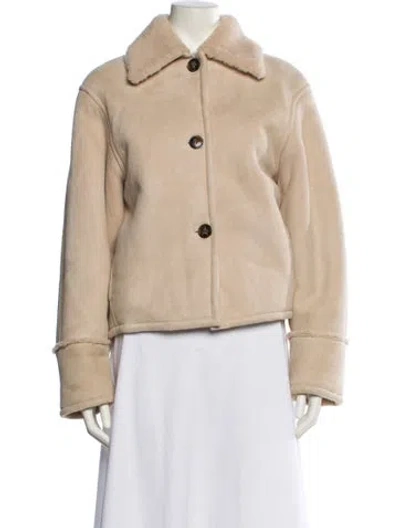 Pre-owned Loulou Studio Shearling Fur Jacket In Neutral
