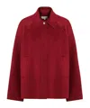 Loulou Studio Shirt Collar Casual Jacket In Red