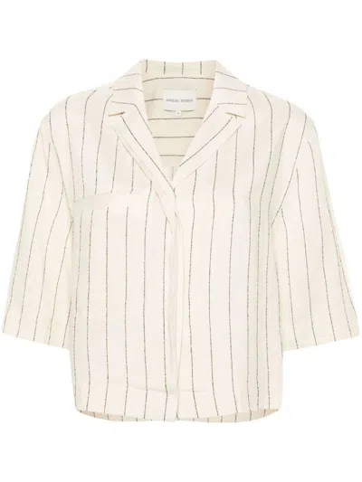 Loulou Studio Shirt In Ivory Black