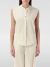 Loulou Studio Hale Stripes Sleeveless Shirt With Classic Collar