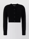 Loulou Studio Black Cropped Cashmere Cardigan In Black