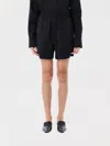 Loulou Studio Relaxed Fit Black Shorts With Elasticated Waistband