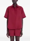 Loulou Studio Short-sleeve Pocketed Shirt In Red