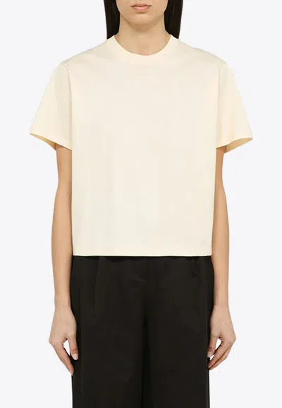 LOULOU STUDIO SHORT-SLEEVED CREWNECK T-SHIRT IN SILK BLEND