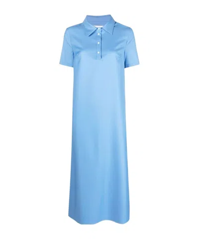 Loulou Studio Short-sleeved Dress In Blue