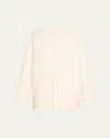 Loulou Studio Short Wool Cashmere Coat In Ivory