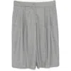 Loulou Studio Soan Tailored Bermuda Shorts In Grey