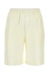 Loulou Studio Ivory Silk Zinnia Bermuda Shorts In White