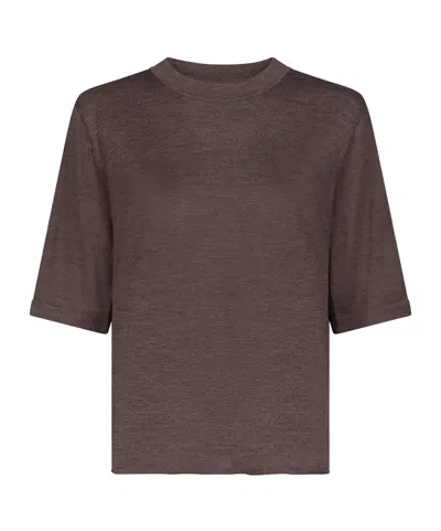 Loulou Studio Short-sleeved T-shirt In Brown