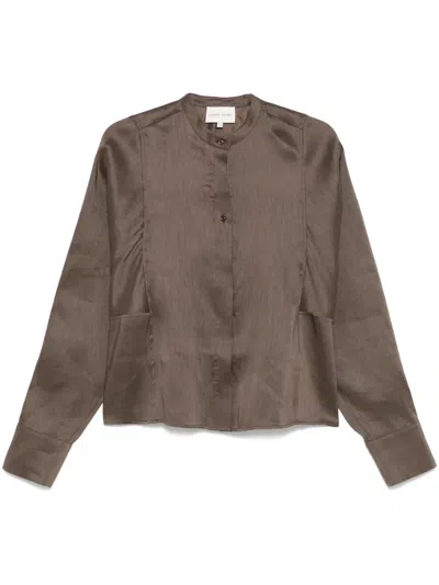 Loulou Studio Siara Shirt In Brown