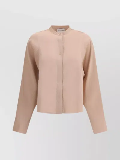 Loulou Studio Siara Shirt Wide Sleeves In Petal Rose