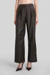 Loulou Studio Sibiru Lds Pants In Brown Wool In Brown