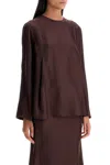 Loulou Studio Silk Adalyn Blouse In Brown
