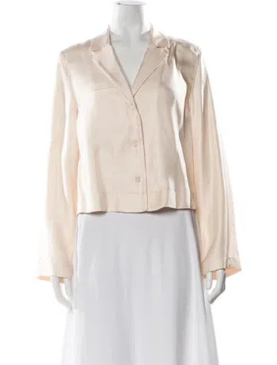 Pre-owned Loulou Studio Silk Blazer In Neutral