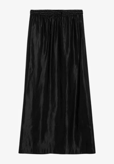 Loulou Studio Silk-blend Maxi Skirt In Black