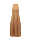 Loulou Studio Mina Sleeveless Silk Satin Midi Dress