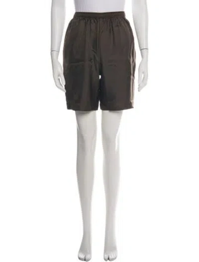 Pre-owned Loulou Studio Silk Knee-length Shorts W/ Tags In Green