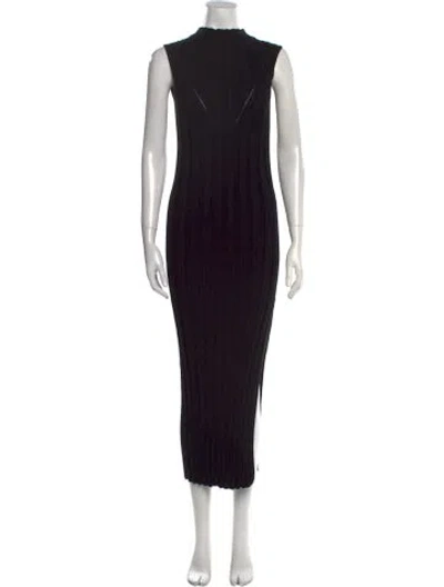 Pre-owned Loulou Studio Silk Long Dress In Black