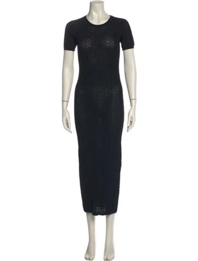 Pre-owned Loulou Studio Silk Long Dress In Black