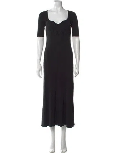Pre-owned Loulou Studio Silk Long Dress In Black
