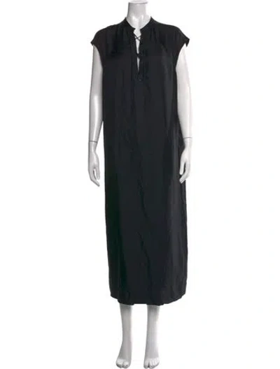 Pre-owned Loulou Studio Silk Long Dress In Black