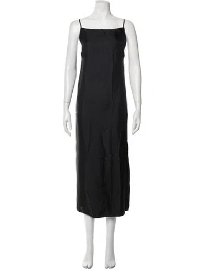 Pre-owned Loulou Studio Silk Long Dress In Black