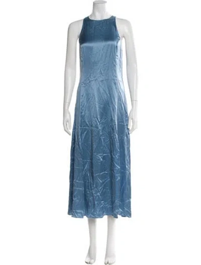 Pre-owned Loulou Studio Silk Long Dress In Blue