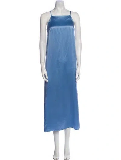 Pre-owned Loulou Studio Silk Long Dress In Blue